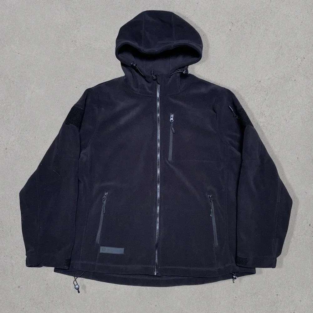 BAERSkin Tactical Fleece Hooded Jacket Men's XL Black Full Zip